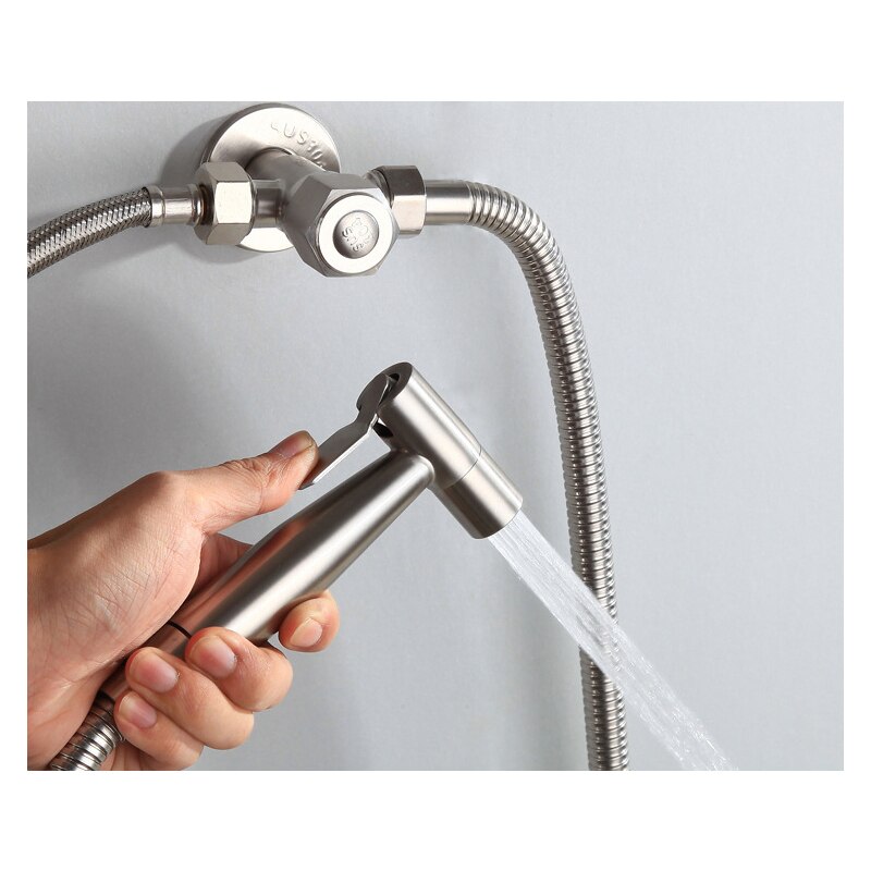 ABSF de acero inoxidable baño mano grifo de bidé Bidet rociador de pulverizador para baño Spray para baño cabeza de Ducha