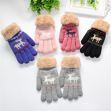 Toddler Baby Cute Gloves Thicken Christmas Fawn Girls Boys Of Winter Warm Gloves For 8-13 Years baby Sep#2