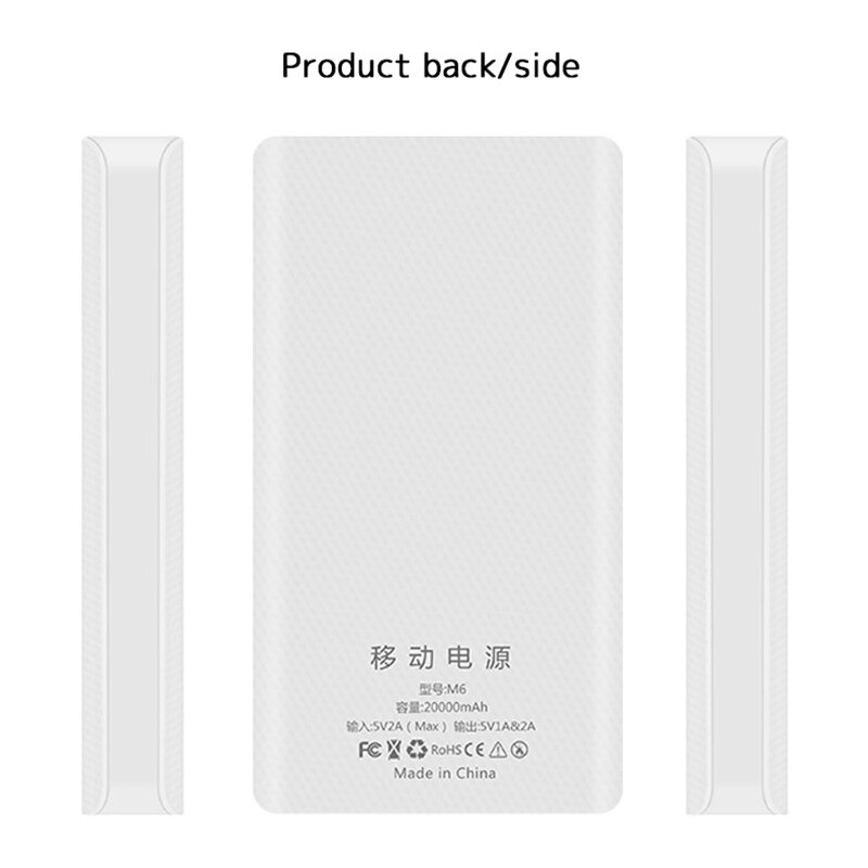 6*18650 Battery Power Bank Shell Charger Box Digital Display Powerbank Shell Portable Power Kit Battery Case Type-c Micro