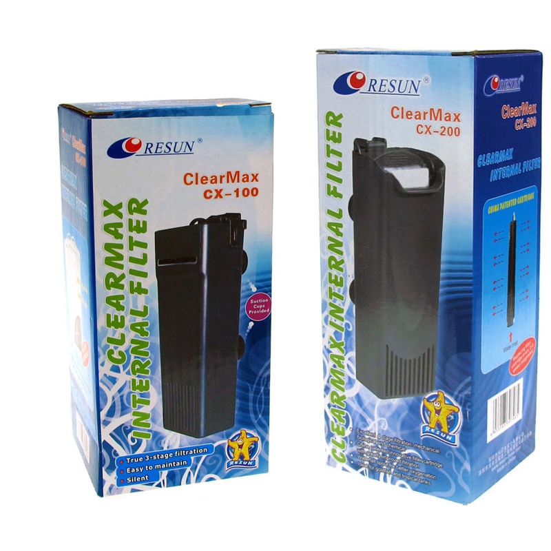 Resun CX-100 CX-200 fontanna styl akwarium żółw jaszczurka akwarium niski filtr wewnętrzny wody