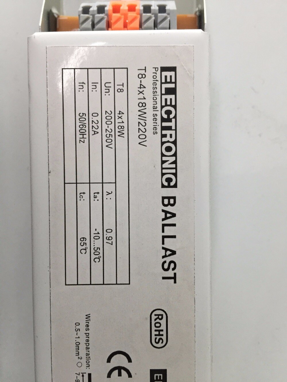 1pc 0.32A 220V 50/60HZ T8 4X18W Electronic Ballast BOWI-T8-4X18W