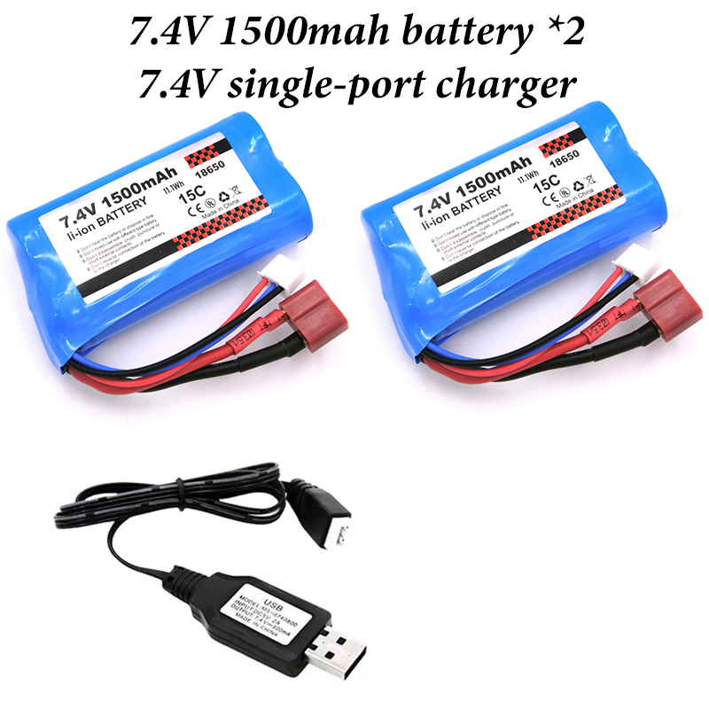 Orignal 15C 2S 7.4V 1500mAh Li-ion Battery/7.4V USB for SCY-16301 16302 16303 16201 16101 16102 16103 16106 1/16 R/C Cars Parts: Light Grey