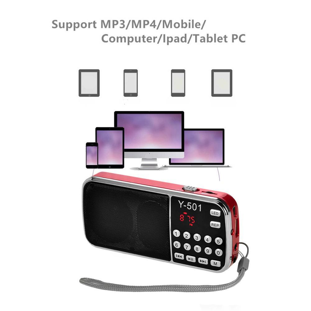 L -088 hi-fi mini speakers  mp3 audio players flashlight amplifier support fm radio micro sd tf card portable
