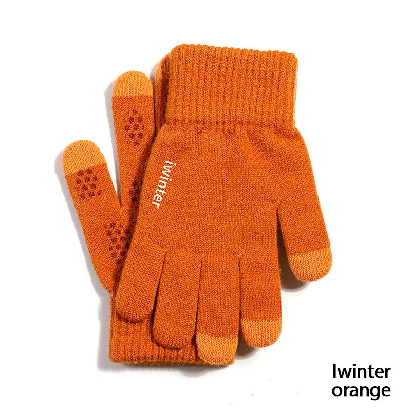 Gloves Kniteed Winter Gloves Screen Touch Gloves Women's Hand Wear Strong Friction Hand Warmers Thick Winter Glove: B