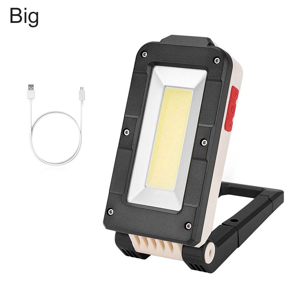Foldable Magnetic USB Rechargeable LED Work Light COB Inspection Lamp Torch: Large