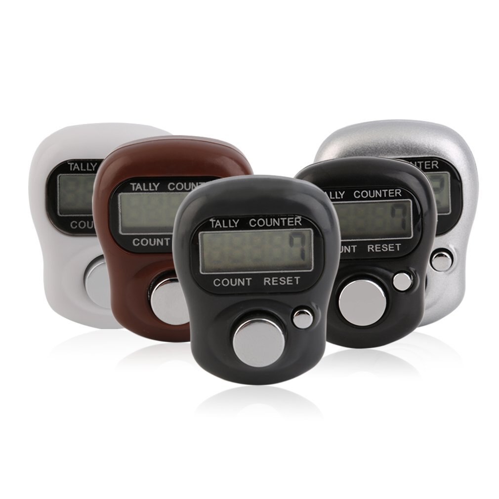 Mini draagbare 5-- cijferige lcd elektronische digitale golf sport universele vinger handbediende ringteller