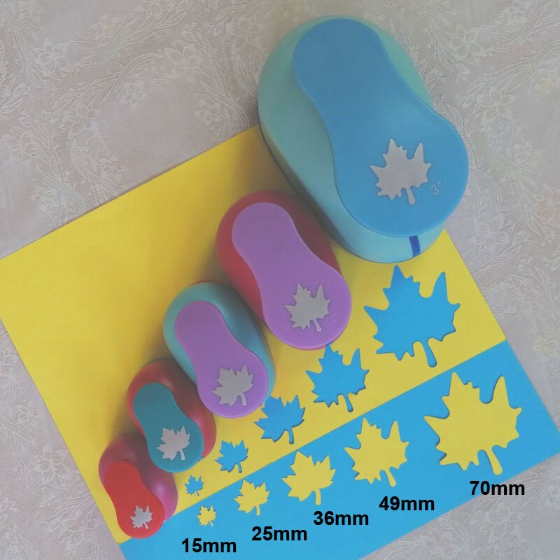 Freesship leaves 16mm 25mm 35mm 48mm craft punch twig leaf Punch Craft Scrapbooking Paper Puncher Tree Shaped Punches: 5pcs Maple leaf