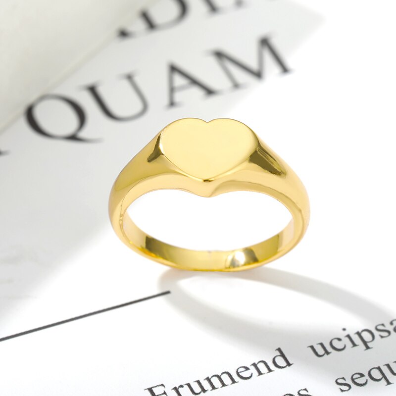 Jahrgang Herz Ringe Für Frauen, Verlobung, Hochzeit Ring Gold Edelstahl Gold Finger Ring Schmuck Bague