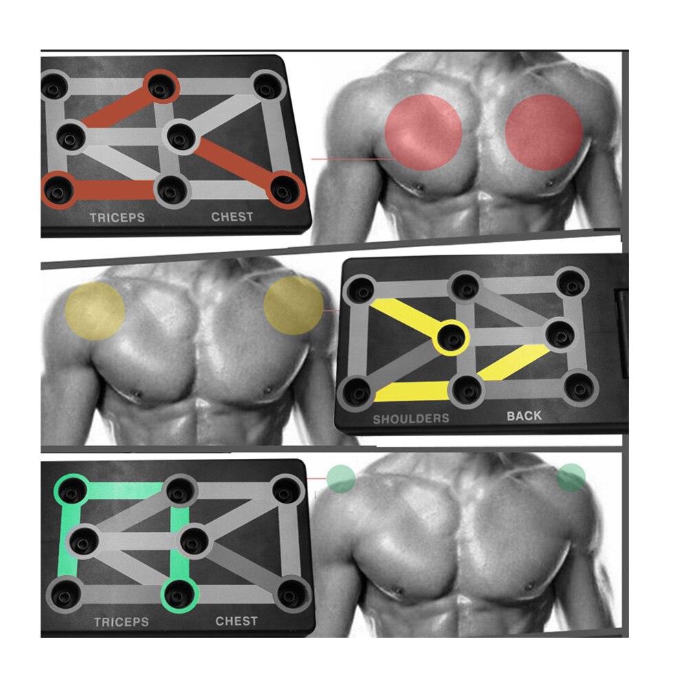 Push-up Rack Board 12 In 1 Body Building Fitness Exercise Tools Men Women Comprehensive Push-up Stands Body Building Equipment