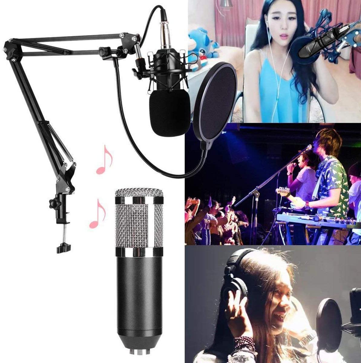 BM 800 microfone Studio Microphone microfone bm800 Condenser Sound Recording Microphone For computer PC