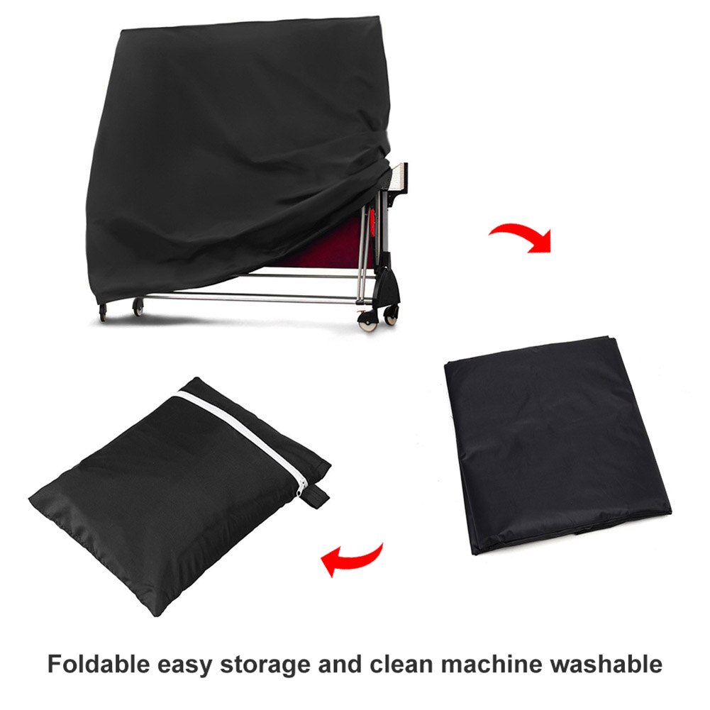 Waterproof oxford cloth table tennis table protective cover, portable indoor/outdoor multifunctional furniture case, dustproof