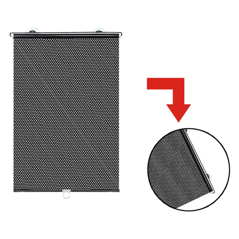 Rolgordijnen Zuignap Zonnescherm Verduisteringsgordijn Auto Slaapkamer Keuken Kantoor Venster Zonwering Gordijnen Nail-Gratis: Black / 40x60cm