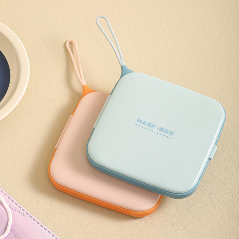 square portable mask plastic storage box simple and compact antifouling and dustproof temporary storage box