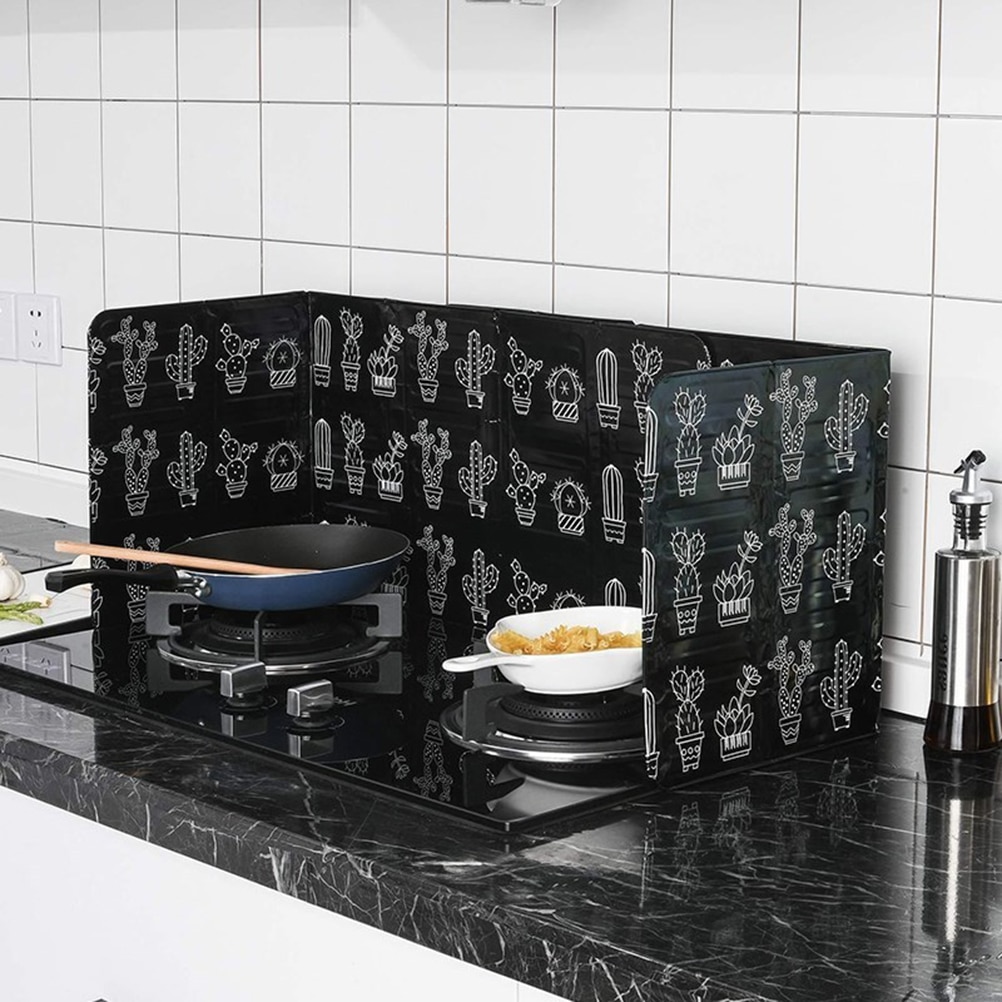 2 st hopfällbar aluminium kök gasspis baffelplatta kök stekpanna olja stänkskydd skärmbräda kök tillbehör