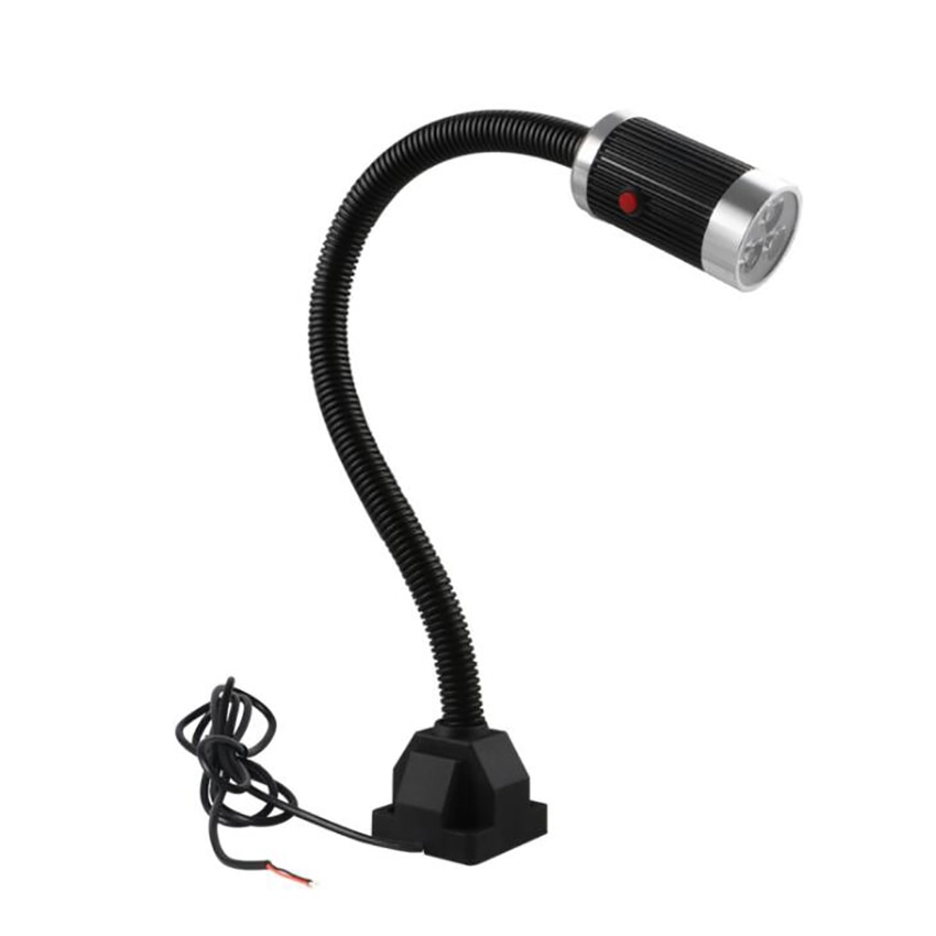 LED Sewing Machine Light, Industrial Lighting Work Lamp, Screws Fixing Base Mount, 6W, 24V, 500mm Long Flexible Neck, for Works