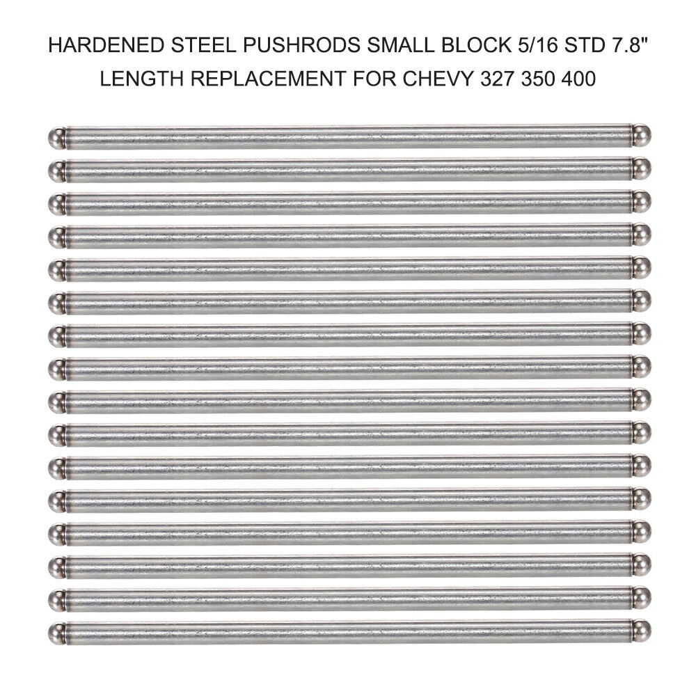Hærdet stål pushrods lille blok 5/16 std 7.8 '' længde udskiftning til chevy 327 350 400 bil styling