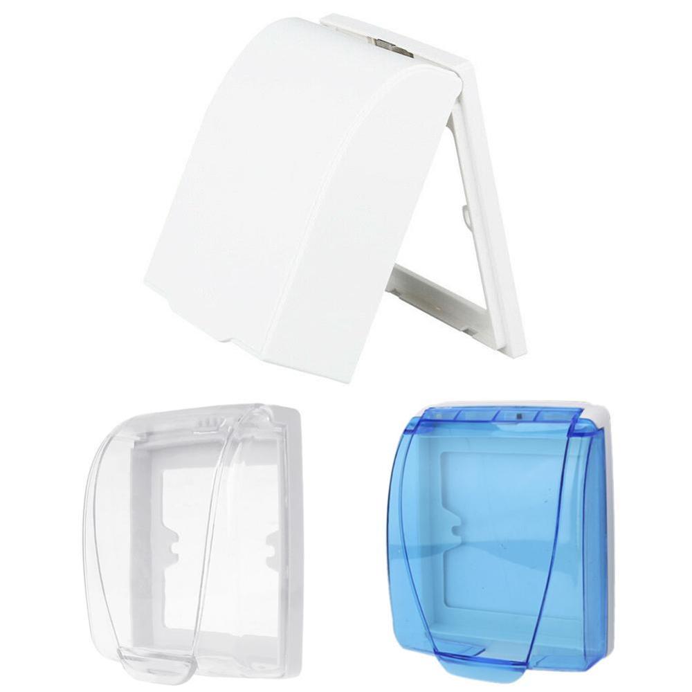 Interrupteur mural en plastique, boîtier étanche, panneau d'éclairage mural, sonnette, couvercle à rabat, transparent, salle de bains, cuisine,