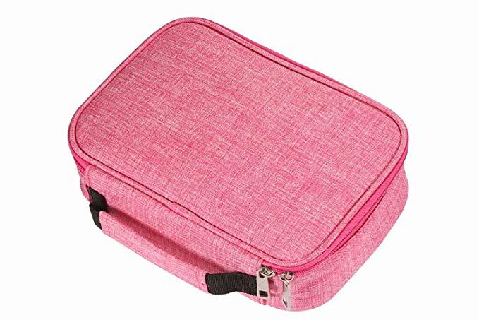 Sac à crayons de couleur 72 trous/sac à stylo coloré/pour fournitures d'art étudiant/pochette à crayons/sac à crayons: pink