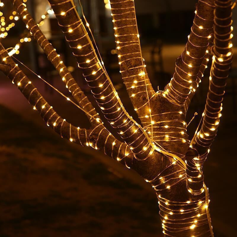 8 Lighting Modes Copper Wire String Lights Solar Outdoor Garden Lights Suitable for Christmas Wedding Bar Street Tree Displays