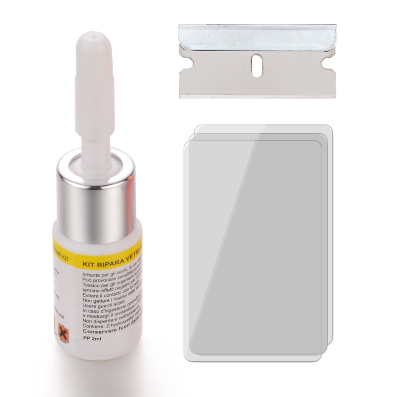 DIY Car Windshield Repair Kit Glass Windscreen Restore Repairing Tools Set Big Chip Crack Repairing Car Auto Kit: White