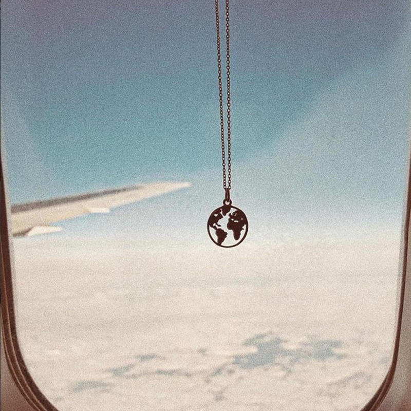 925 sterling silver my world map gold pendants necklace image wild necklace for women charm jewelry