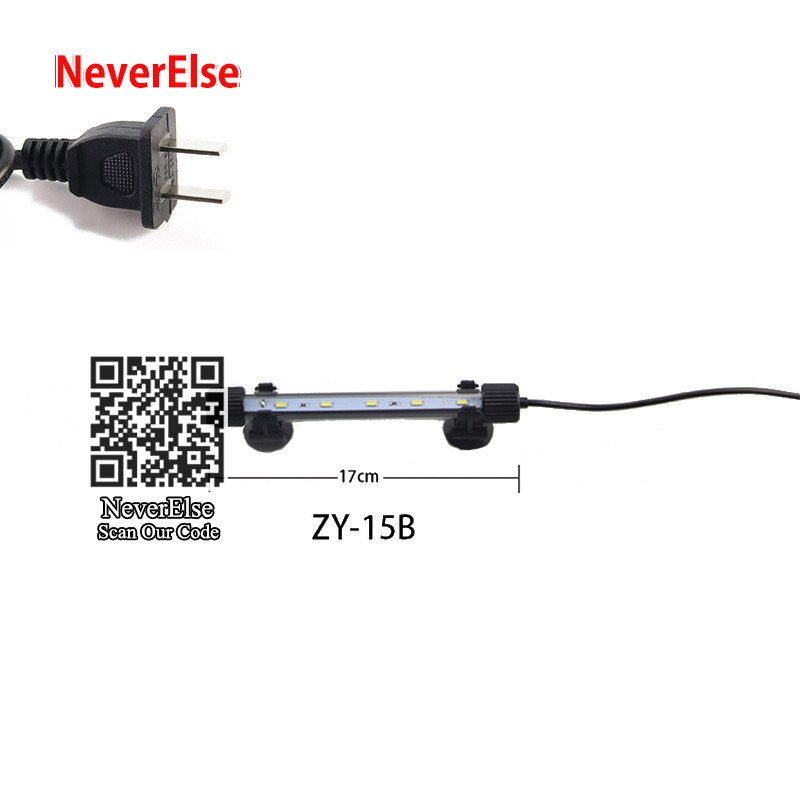 Tauch LED Aquarium Licht Aquarium Bar Streifen Lampe 17/24/34cm Unterwasser Beleuchtung Blau + Weiß LEDs Wasserdichte LED Dekoration: 17cm 2W uns Stecker