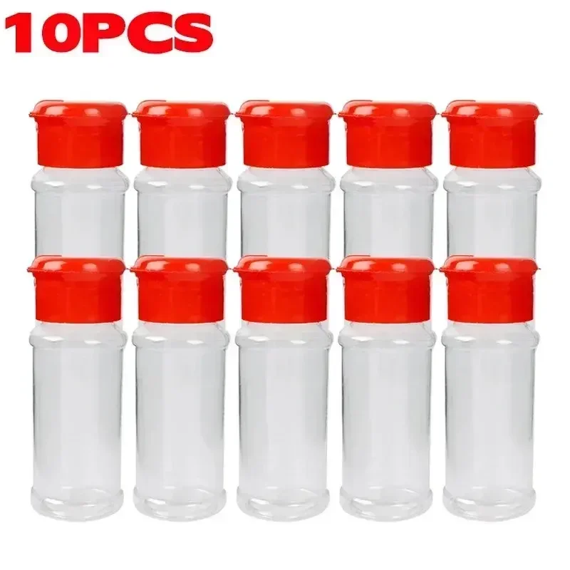Tarro de especias de plástico transparente, botella de condimento de cocina, sal, pimienta, recipiente, tarro de condimentos para barbacoa, herramientas de almacenamiento de especias de cocina: Chocolate