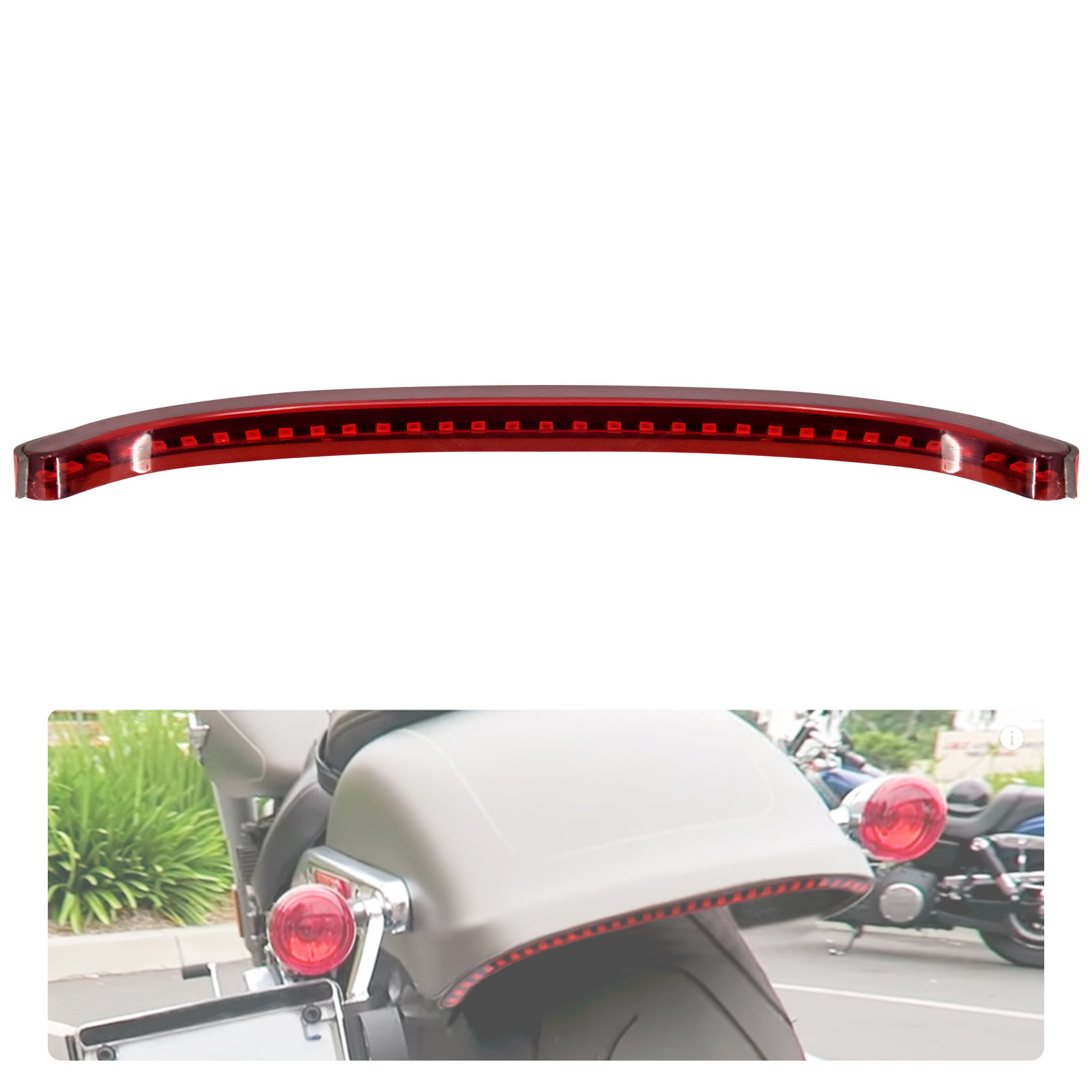 Feu arrière de moto à LED pour Harley Softail Heritage FatBoy Slim, assemblage de clignotant, feu de stop, Standard 18-22: Default Title