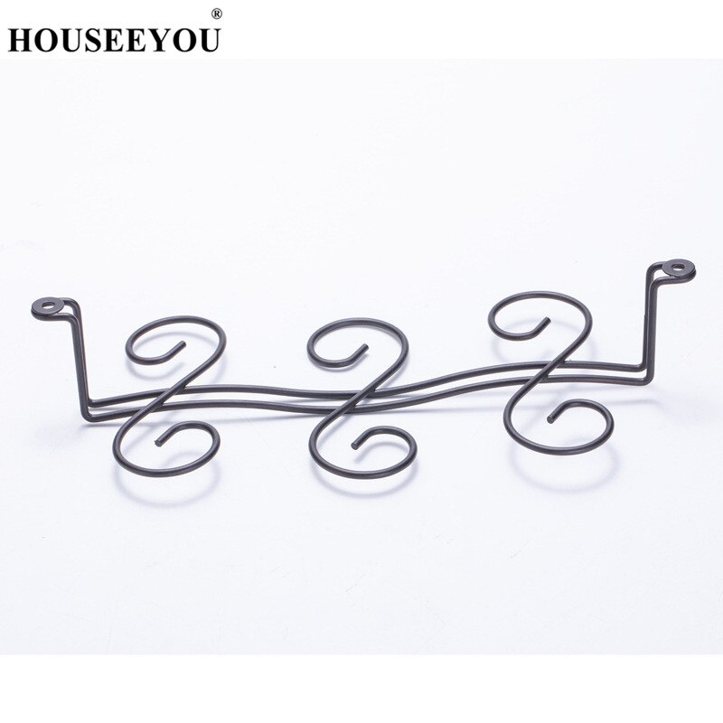 Jern kunst køkken 6 glas vin glas stativ metal håndværk bæger bøjle hylde vin glas holder dekorativ stilk tilbehør bar tilbehør