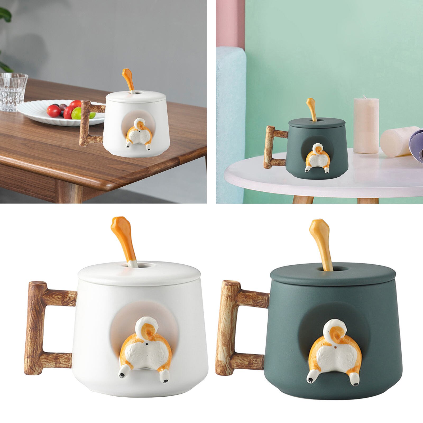 Tasse 3D en céramique Corgi pour fesses, motif de chien, nouveauté, tasse à Cappuccino pour la maison, d&#39;anniversaire