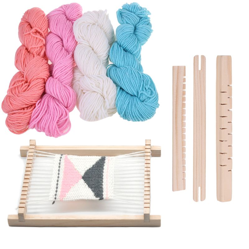 Wood Knitting Weaving Loom Tapestry Yarn Kit Handloom Machine DIY Handmade Tool for Beginners