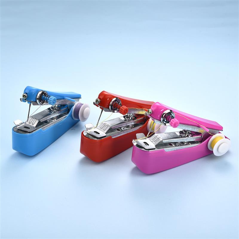 1pc Portable Mini Manual Sewing Machine Simple Operation Sewing Tools Sewing Cloth Fabric Handy Needlework Tool Accessories