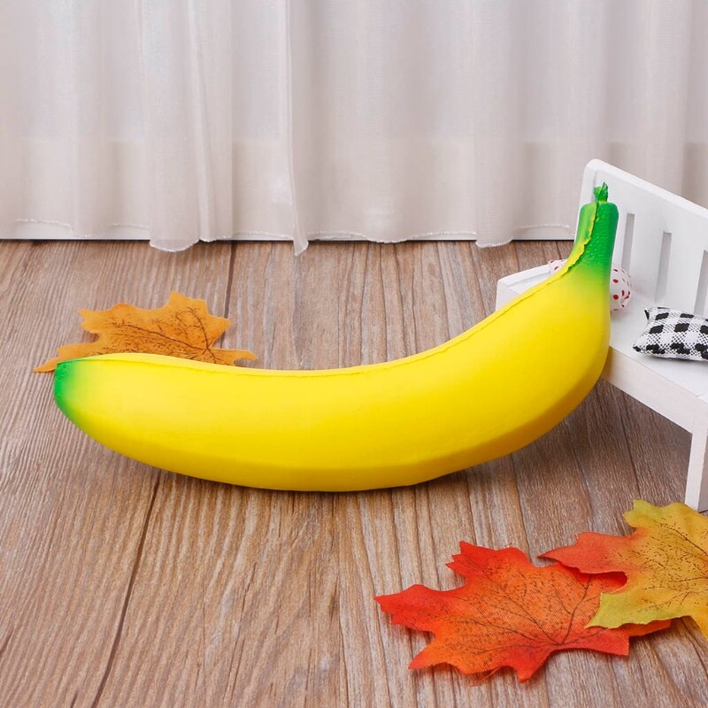 18Cm Simulatie Banana Squishy Speelgoed Langzaam Stijgende Squeeze Stress Decompressie Pop F3ME