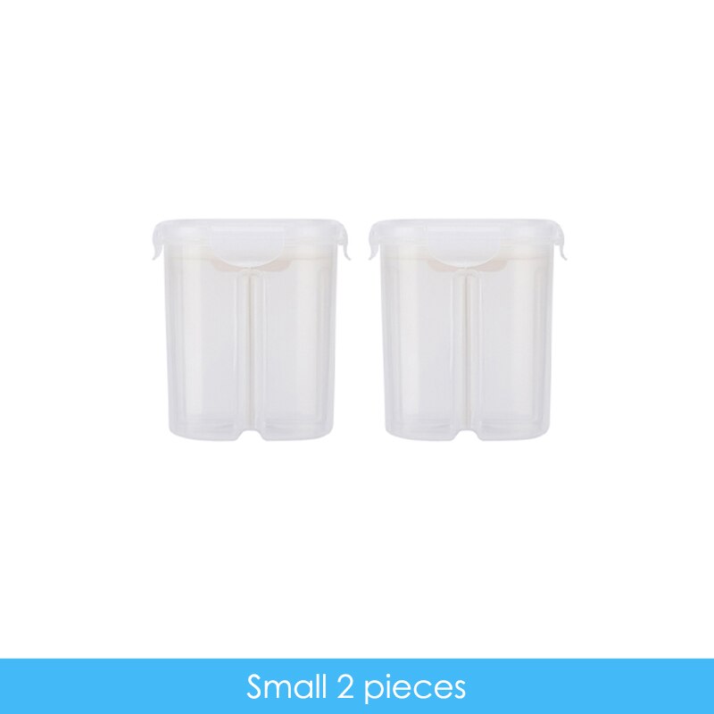 Plastic Container Storage Kitchen Food Storage Container Separator Box Cans Jar with Cover Rotatable Large Capacity Jars R2021: S2