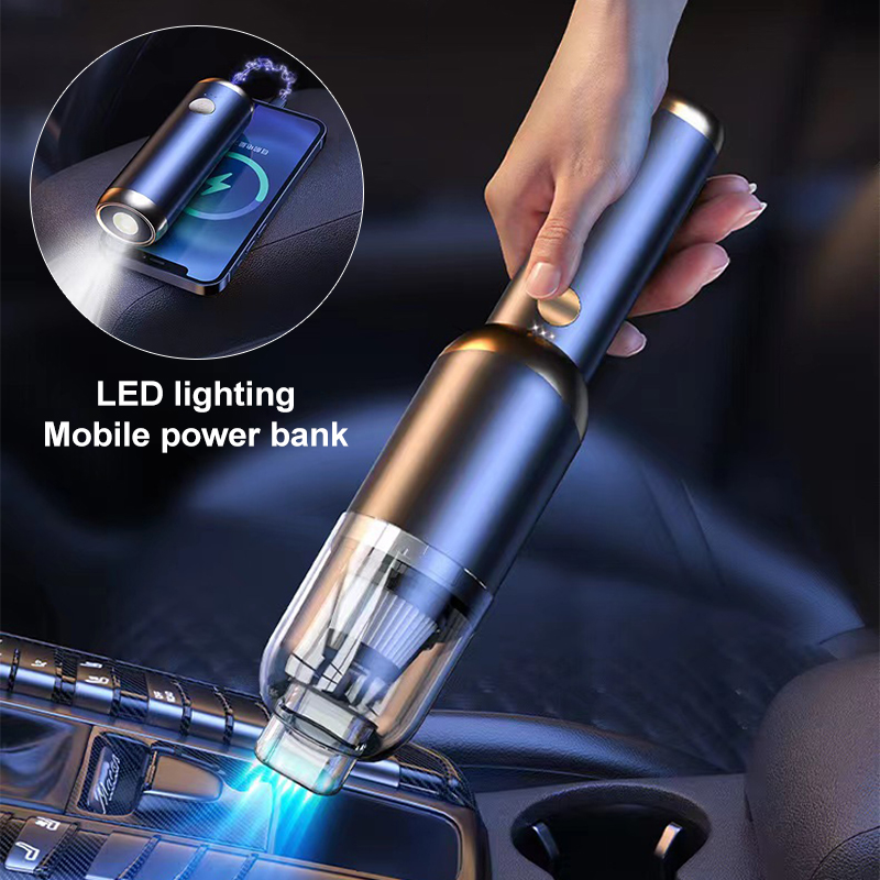 Detachable Car Vacuum Cleaner, Can Be Used For Vacuum Cleaning, Power Bank Lighting, And Small Household Dry And Wet Dual Use