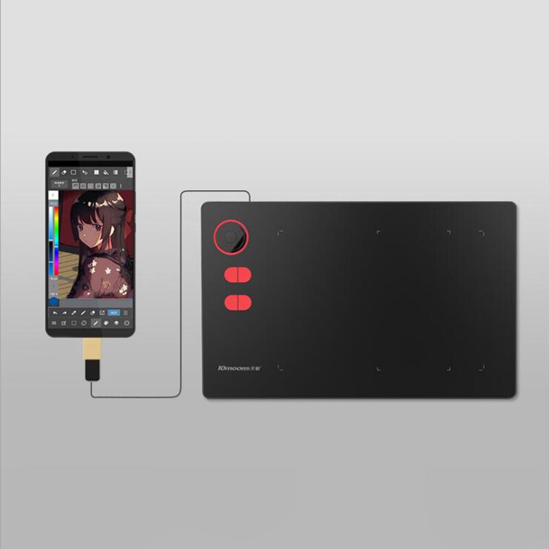 10moons G20 Graphics Drawing Tablet - 8192 Pressure Levels - USB Interface - Large Active Area - for Android Phone