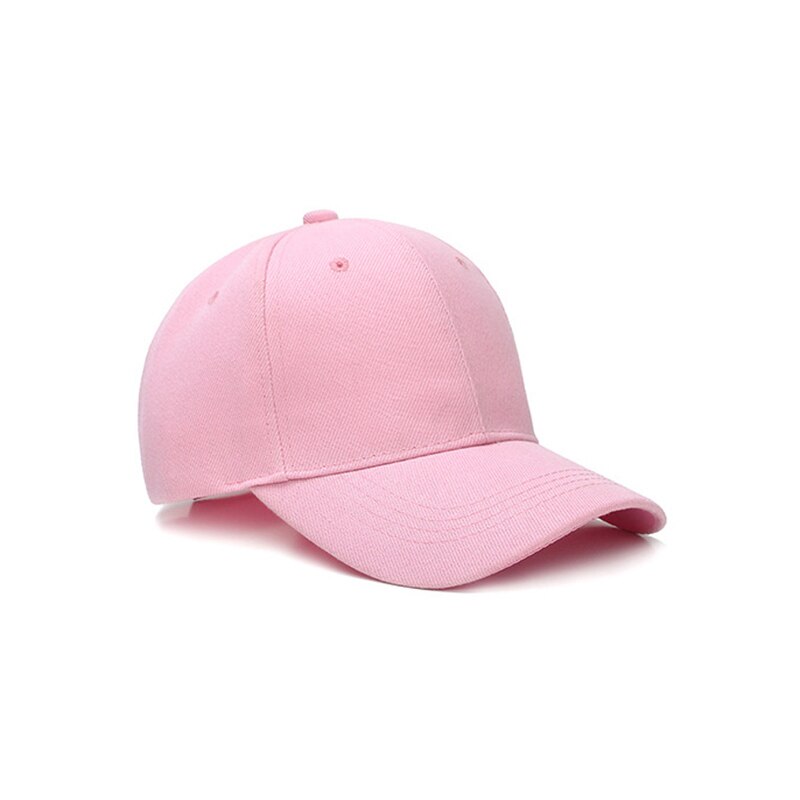 Effen Kleur Baseball Cap Vrouwen Zonneklep Caps Zomer Outdoor Verstelbare Katoen Snapback Hoeden Mannen Dad Hoed: pink