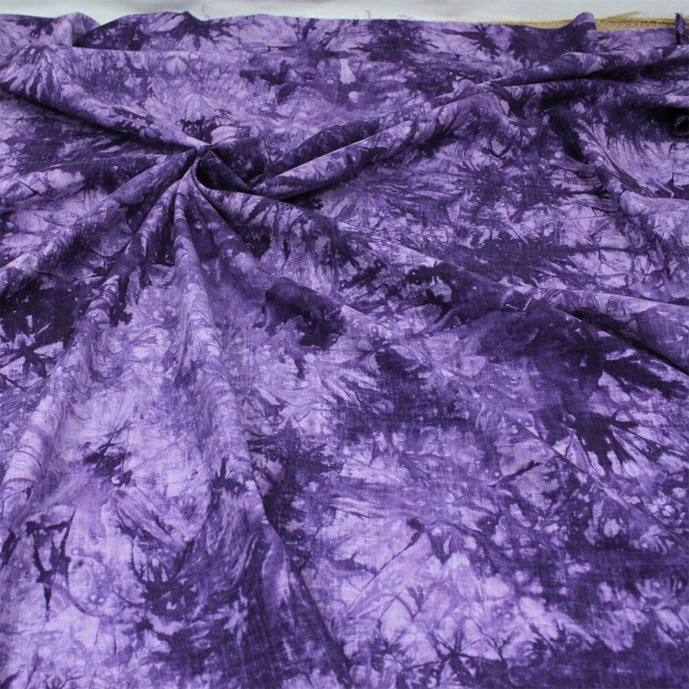 cotton linen tie dye tissue coat fabric women coat dress material