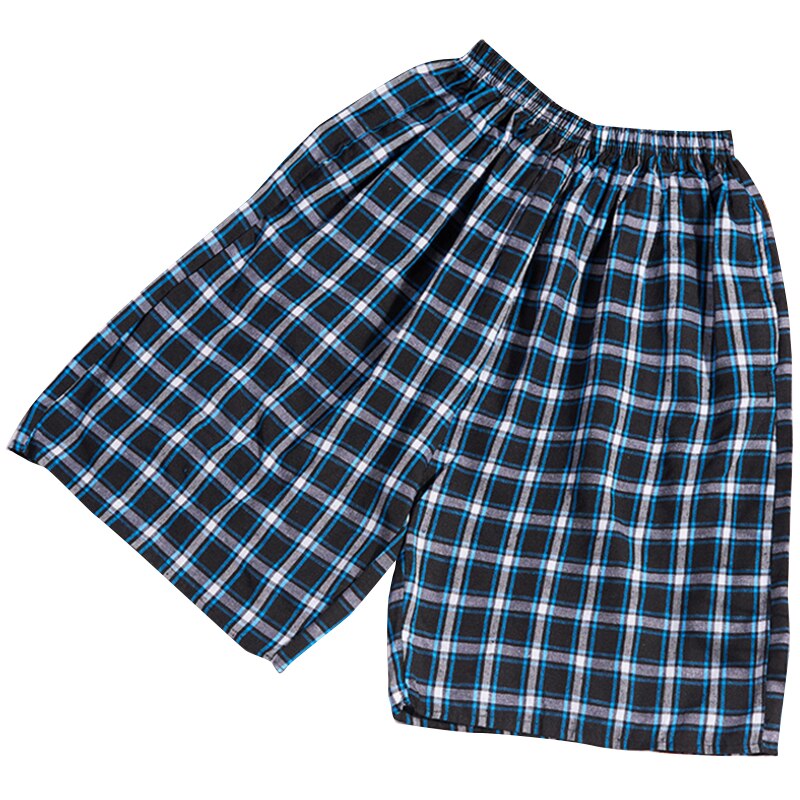 Men's Cotton Trousers And Shorts Double Cotton Gauze Casual Living Pants Beach Pants Cotton Plaid Sleepwear Mens Pajama