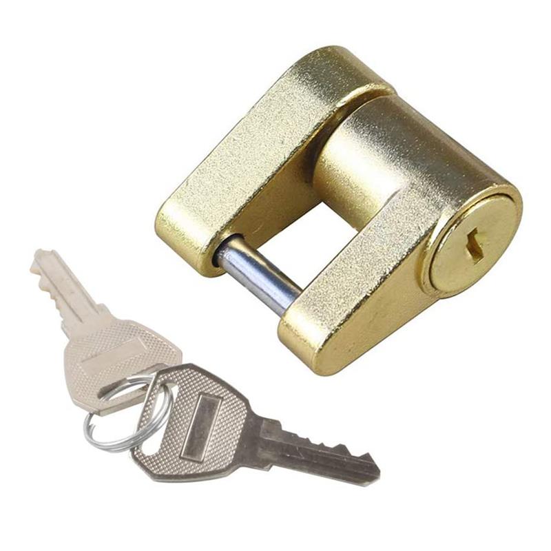 Anti-theft Trailer Hitch Lock Trailer Coupler Padlock Hook Lock Tongue Locks Hitch Security Protector for Truck Rv Tow Camper