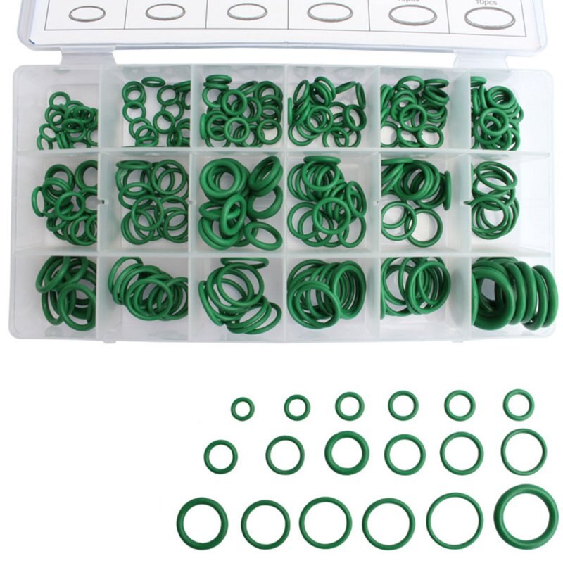 270 stk / sæt gummi o ring skivepakninger vandtæthed sortiment kit o-ring 18 forskellig størrelse med plastik kasse
