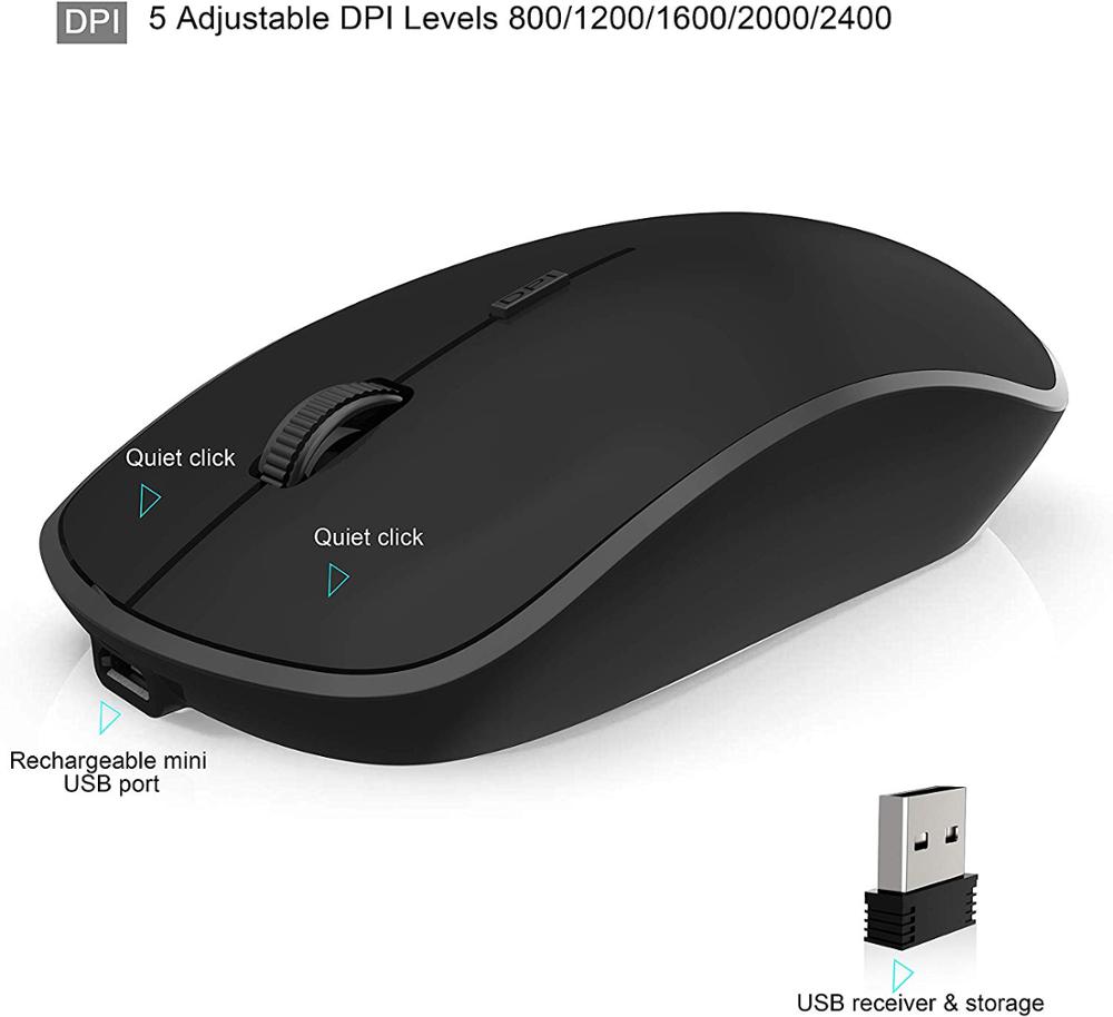 US/ Germany / France / Spain Wireless Keyboard and Mouse, Ergonomic For Home Office Games