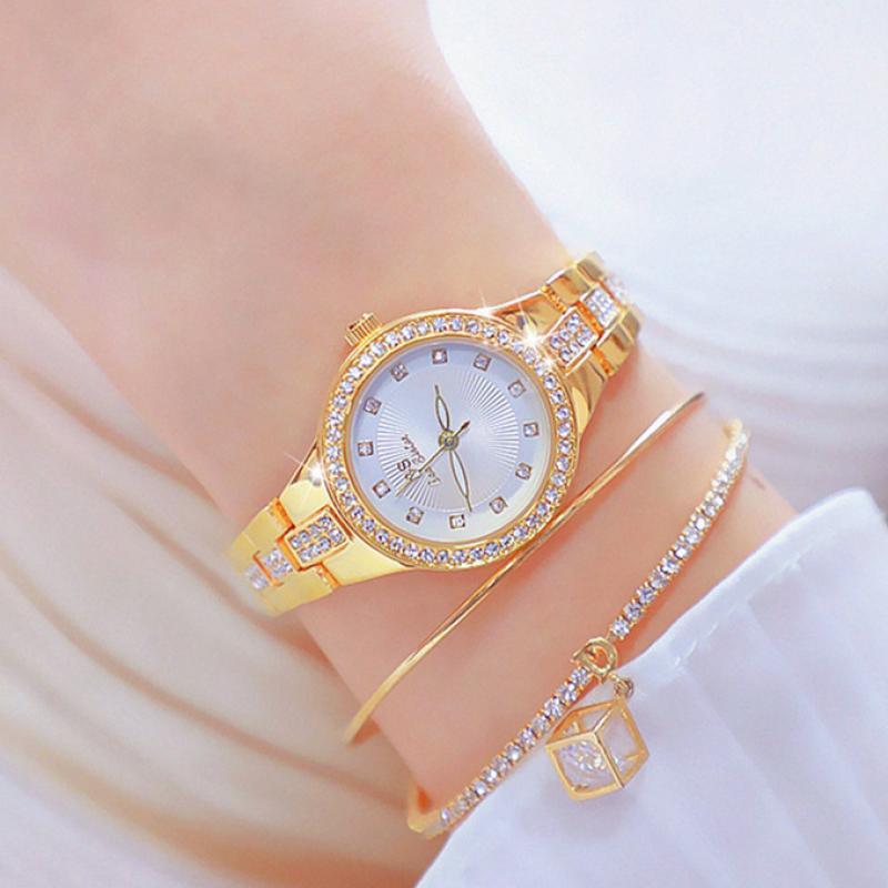 Luxe Vrouwen Rose Goud Horloge Mode Dames Quartz Diamond Horloge Elegante Vrouwelijke Horloges Reloj Mujer 2022 Vrouwelijke Klok