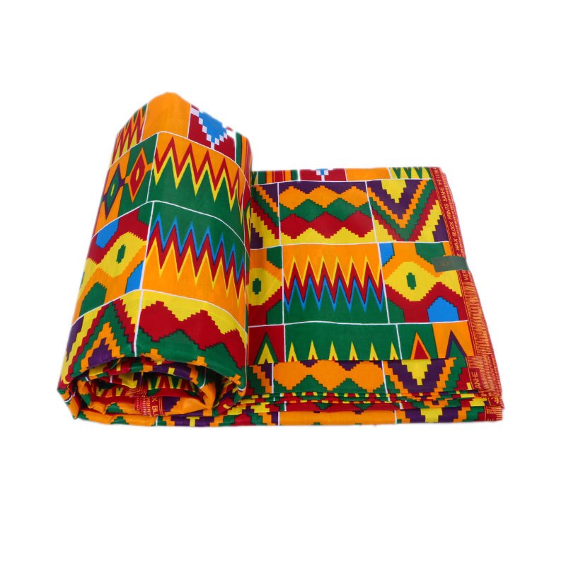 Colorful Pattern Print 100% Cotton Kente Ghana African Ankara Veritable Real Wax Fabric 6 Yards\Lot