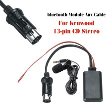 12V Voor Kenwood 13-Pin Cd Stereo Bluetooth Aux Kabel Met Microfoon Draadloze Bluetooth Muziek Auto Syling Vervangen accessoires