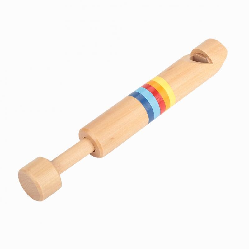 Portable Wooden Flute Wooden Fipple Piccolo Flute Instrument Early Musical Instrument Education Toys Musical Instrument