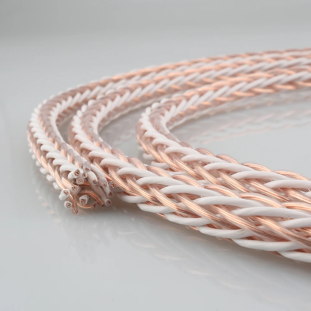 Per Meter HIFI 8TC 7N OCC Pure Copper Speaker Cable Hi-End Audio Speaker Wire Loudspeaker Cable