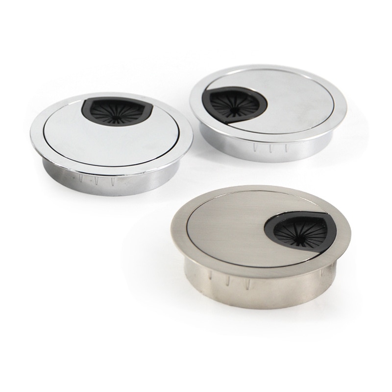 60mm Zinc Alloy Desk Table Grommet Cable Cord Hole Cover for Home Office --M25