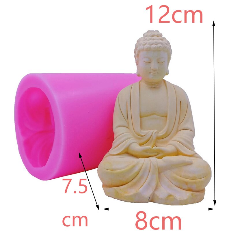 Moule en plâtre de grande taille pour Statue de bouddha, Sakyamuni, Sculpture, bougie, en Silicone, Bodhisattva, bénédiction en béton, artisanat: D-mold