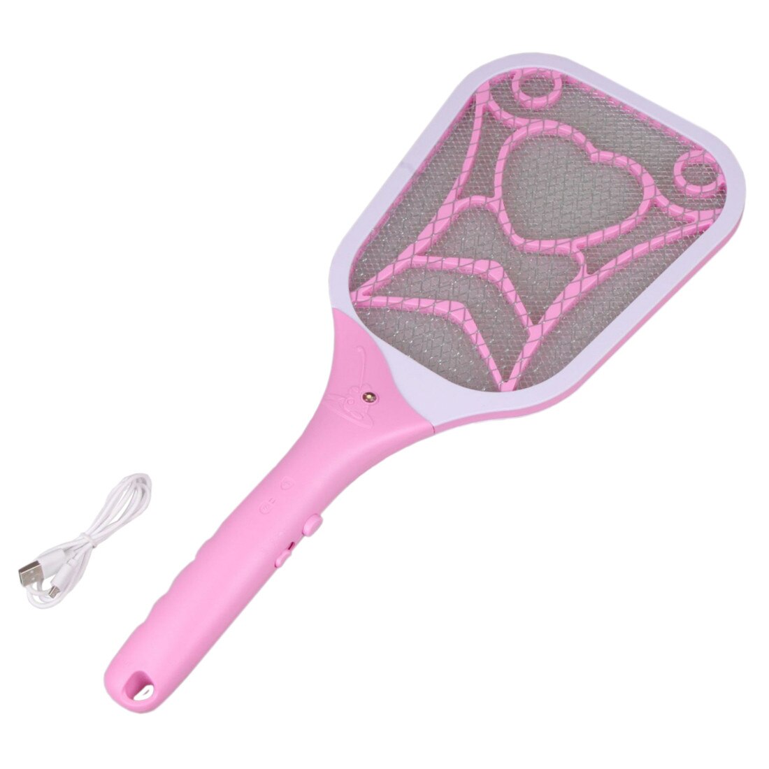 USB Aufladbare Moskito-killer Bug Zapper Schläger mit LED Beleuchtung Sommer Repelente Elektrische Schock Aganist Moskito Falle: Rosa